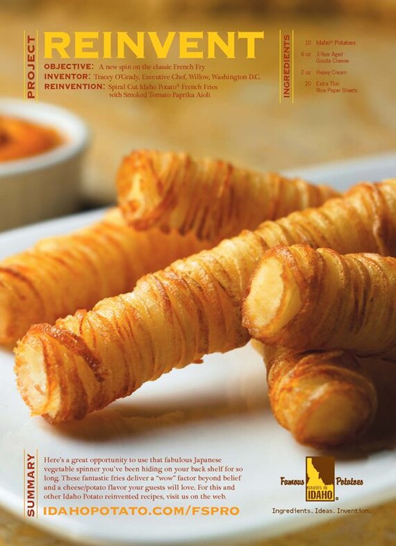 Spiral Cut Idaho Potato® French Fries with Smoked Tomato Paprika Aiola