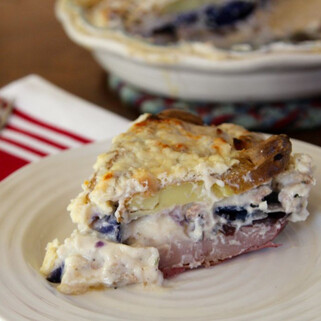 Roasted Idaho® Fingerling Pie with Sausage and Cheddar