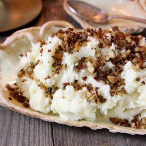 Truffled Mashed Potatoes with Crispy Mushroom Bits