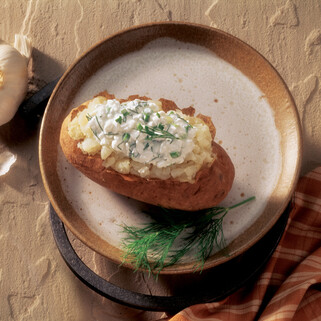 Baked Potato with Herbed Cottage Cheese