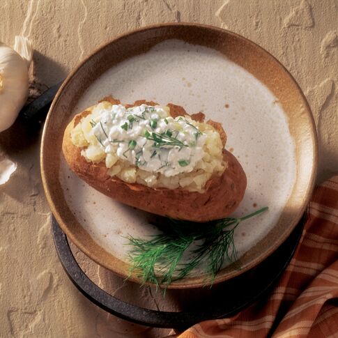 Baked Potato with Herbed Cottage Cheese
