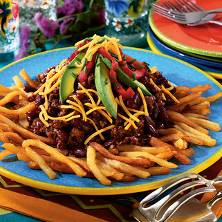 Chili-Topped Fried Idaho® Potatoes