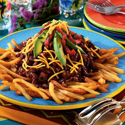 Chili-Topped Fried Idaho® Potatoes