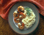 Garlic Mashed Potatoes and Grilled Garlic Shrimp