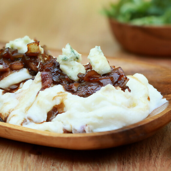 Mashed Idaho® Potatoes with Sweet Balsamic Onion Topper 