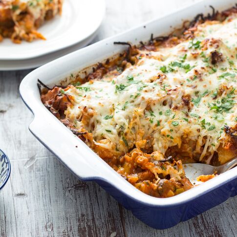 Sausage Pizza Au Gratin Potato Casserole