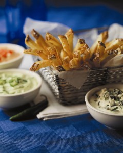 Fresh cut fries and dipping sauces